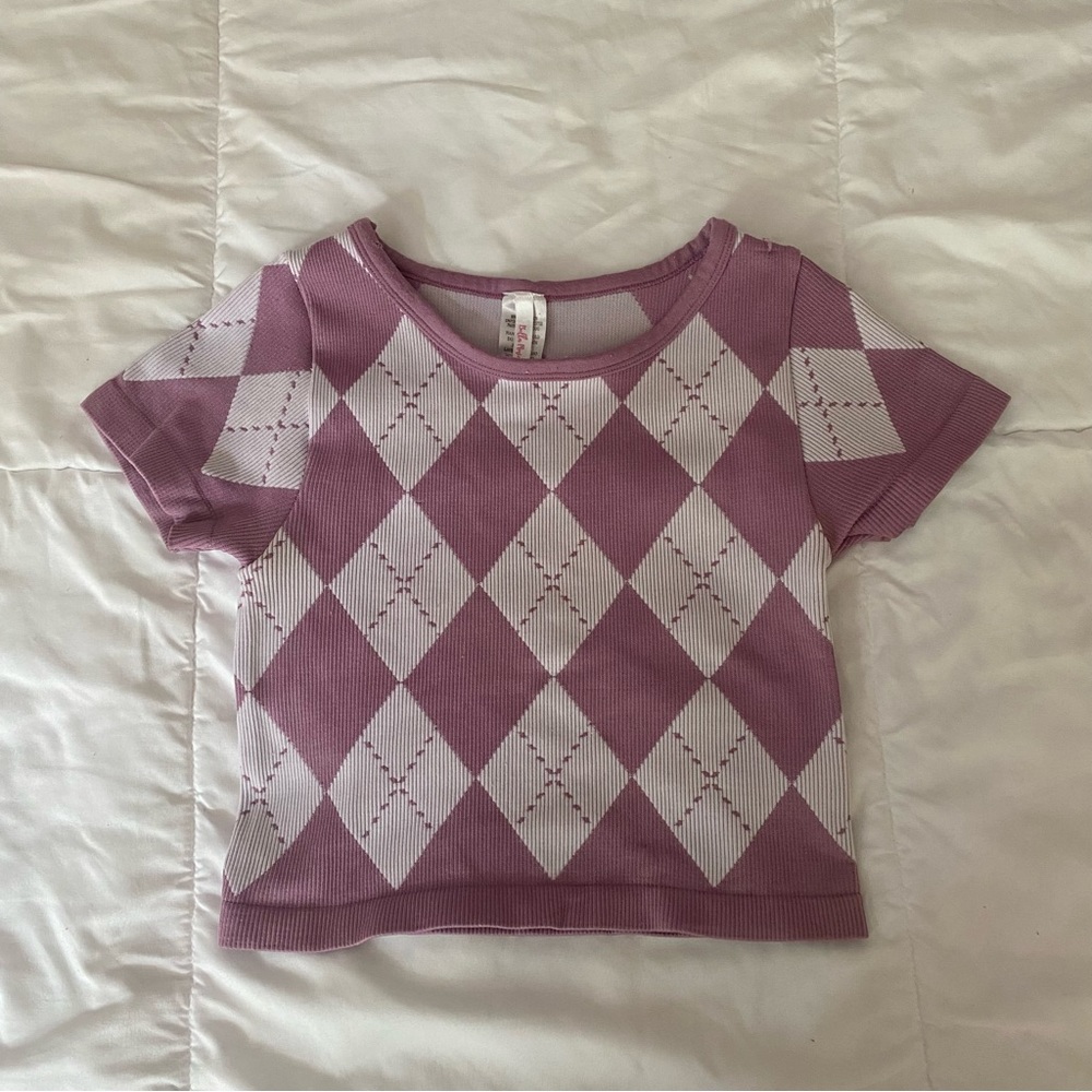 PURPLE STRETCHY BABY TEE
